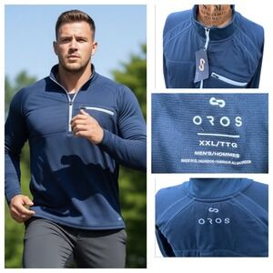 OROS JAPAN 1/4 Zip Track Jacket Men Navy Solarcore Insulation XXL‎ Gorpcore NWT